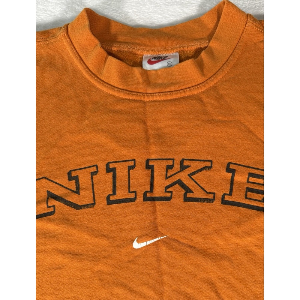VTG 90s Nike Center Swoosh Spell Out Crewneck Sweatshirt Size XXL Made In USA - Picture 6 of 11